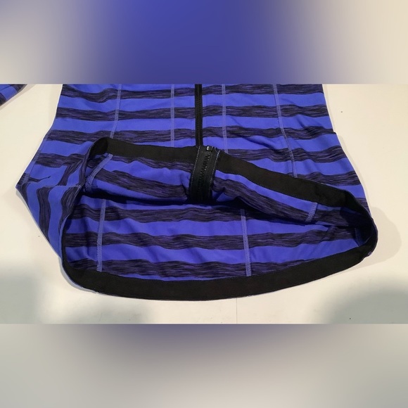 Lukka Blue and Black Striped Women's Hoodie Sweater - Picture 5 of 8